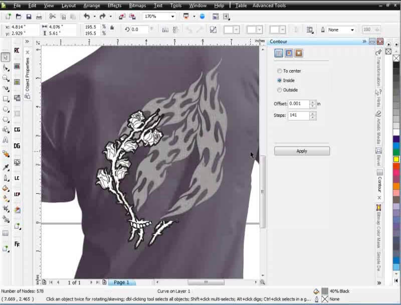 CorelDRAW Brushes and Flame Effects Tutorial - AdvancedTshirts